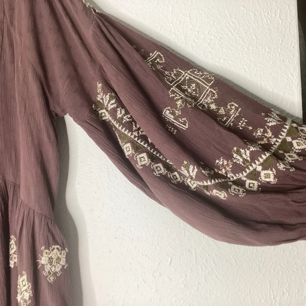 Free People Tunic Dress Embroidered M - Picture 3 of 7